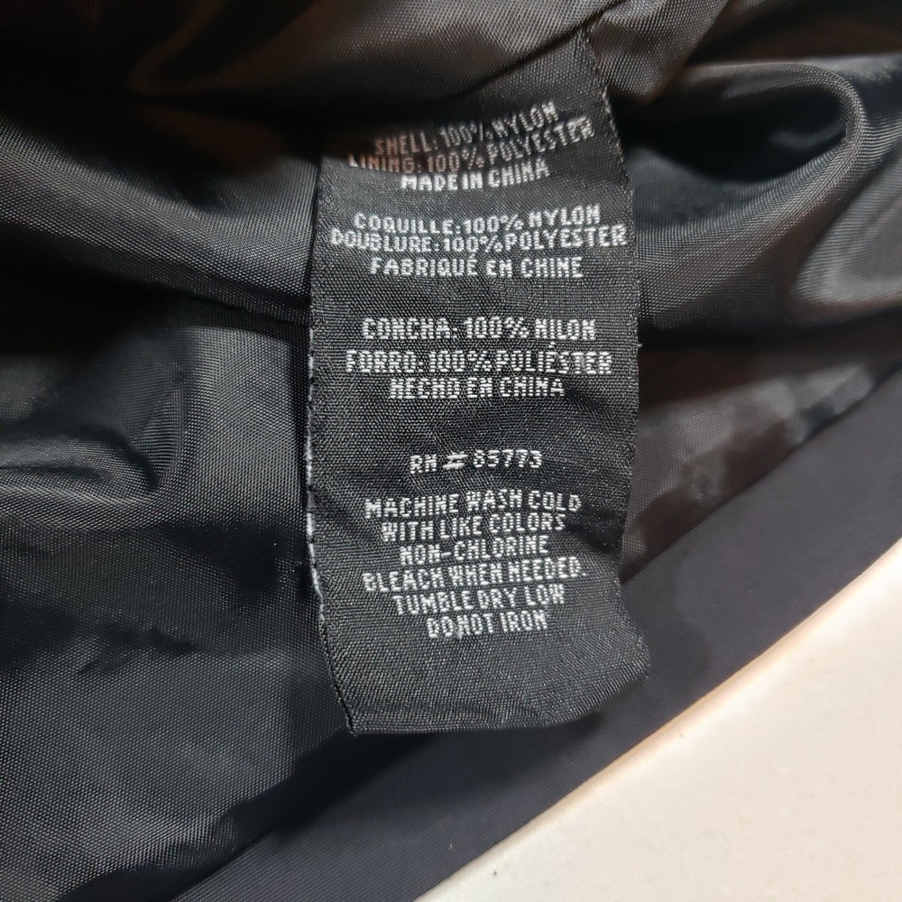 O Neill Surfing Company USA Black Bomber Jacket Mens Size L Snap Front Logo - Picture 3 of 7